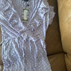 Purple Polka Dot Dress NWT Boohoo