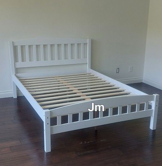 Bed Frame Full Size Color Espresso Or White