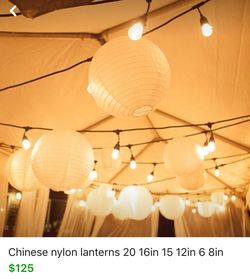 White Chinese nylon lantherns!!