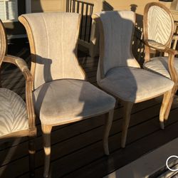 Tan &Creme  Dining  Chairs