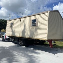 Sheds Relocated, Movemos Casita De Patio Container Rv Trailer Crane 