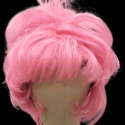 Bright Cotton candy Pink Beehive Wig