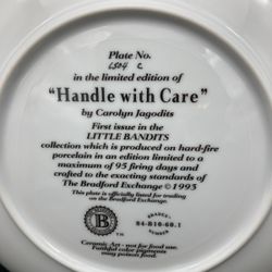 Handle With Care Little Bandits - Bradex Dog Collector Plate