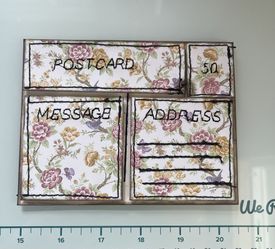 3D Machine Stitched Postcard