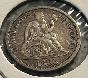 1886 seated Liberty Dime