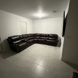Sectional Reclining Leather Sofa