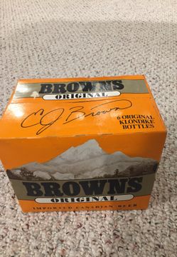 Imported Brown’s original Canadian beer six pack bottles never opened