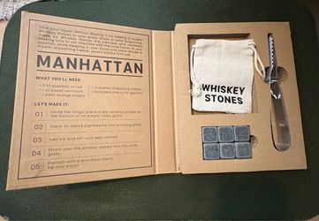 Whiskey Stones Gift Set with Tongs