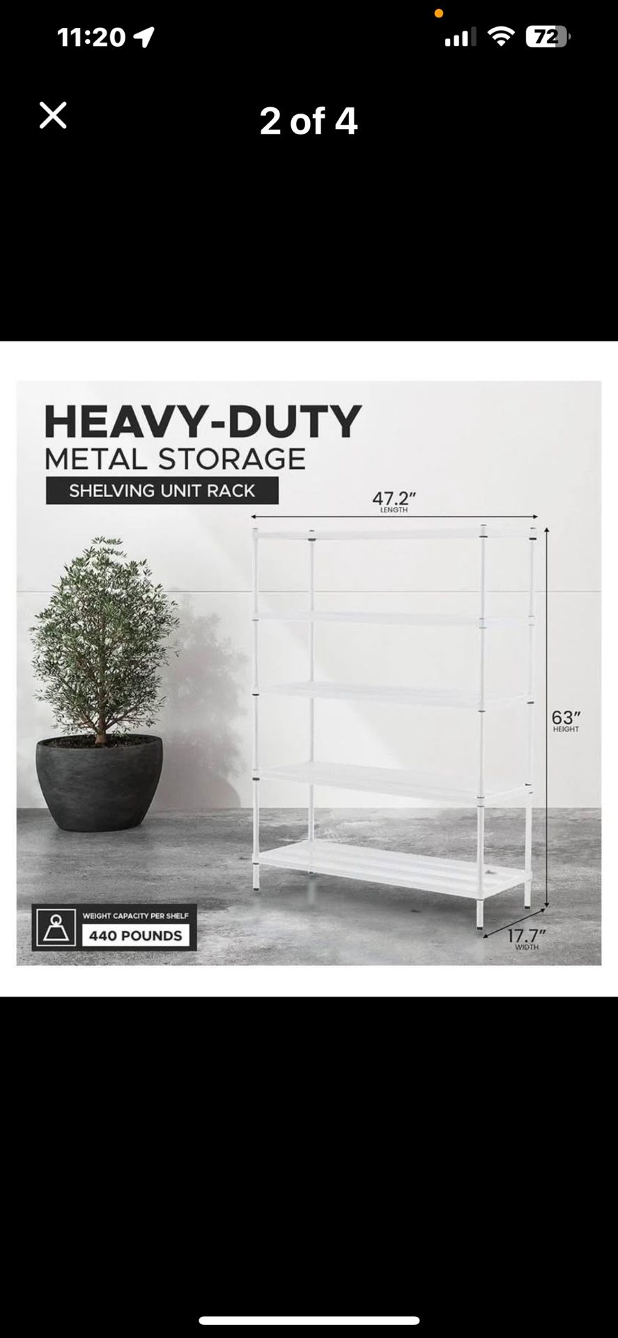 Heavy Duty Mesh Works Shelf Unit