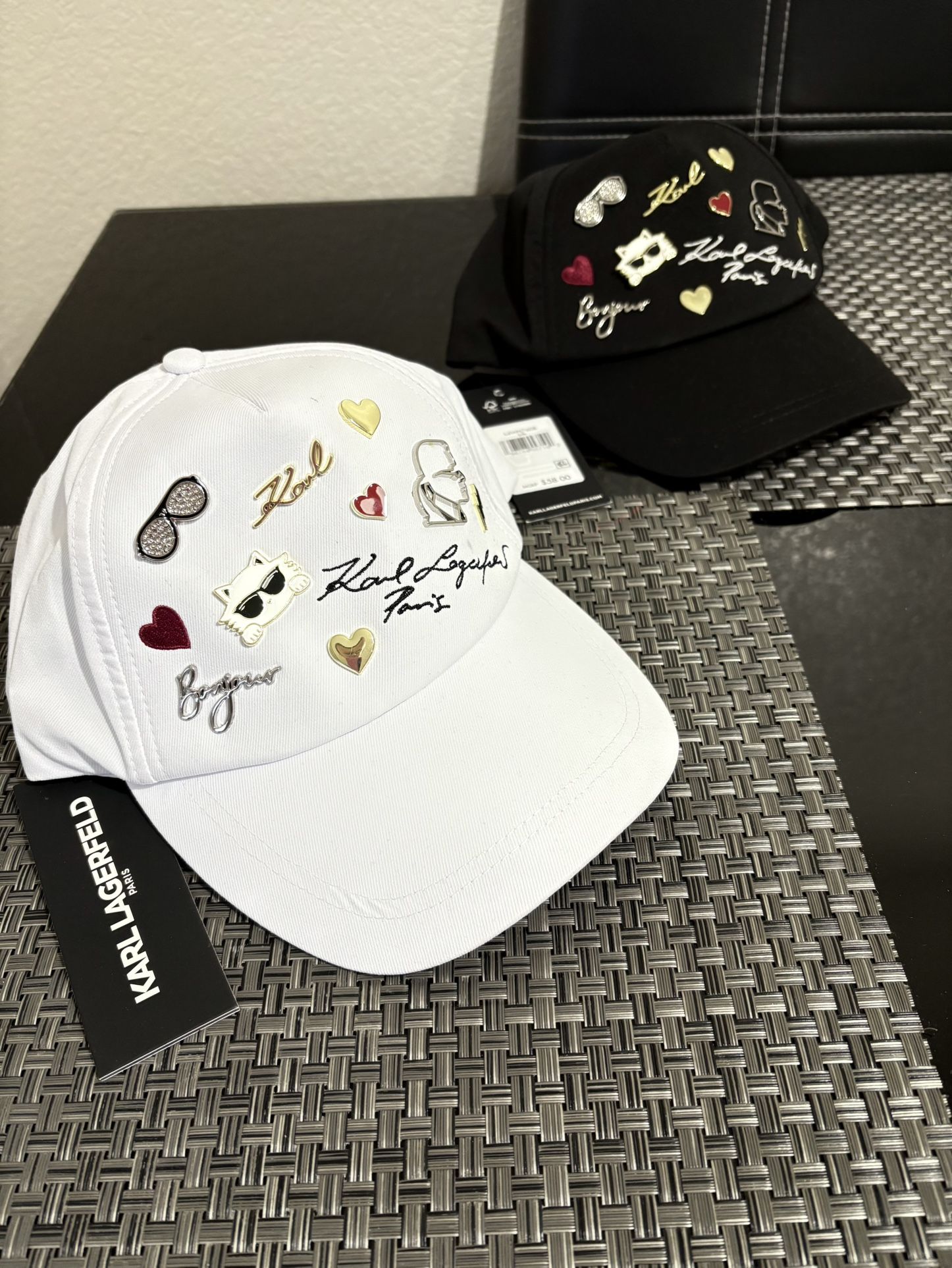 Karl Lagerfeld Paris Women's Charms Baseball Cap Pins Hat
