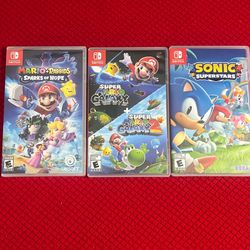 Nintendo Switch Games. Mario + Rabbids, Super Mario Galaxy 1-2, Sonic Superstars