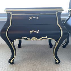 2 SETS Night Stands Table - Pine wood French style 