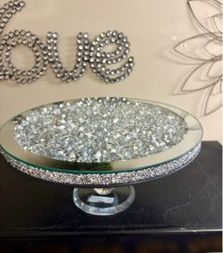 Gorgeous Crushed Diamonds Mirrored Cake Stand 12β