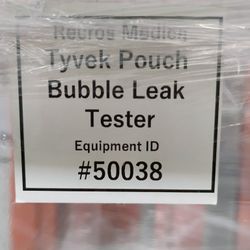 Tyvek Pouch Bubble Leak Tester