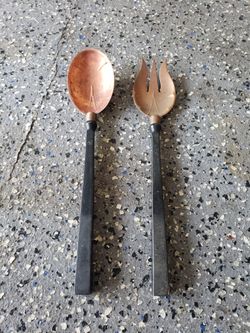 Copper Spoon and Fork $20