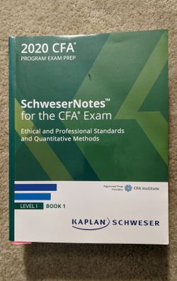 CFA Exam Prep book set by Kaplan Schweser