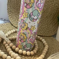 Princess peach And Yoshi Tumbler
