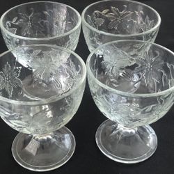 Princess House Pedestal Dessert Cups/bowls (4)