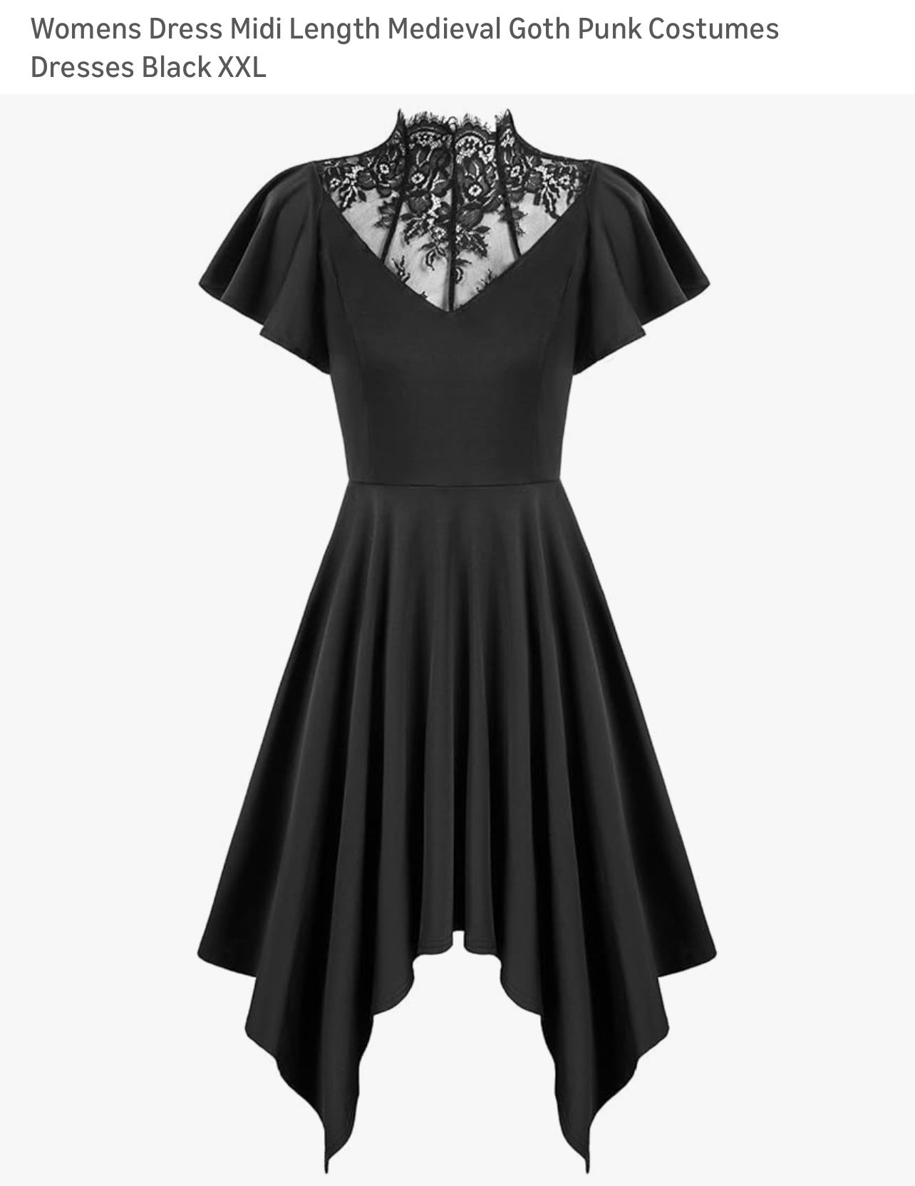 Black Lace Halloween Dress 