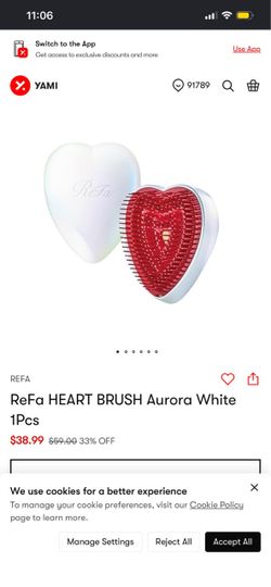 ReFa Heart Brush Aurora White