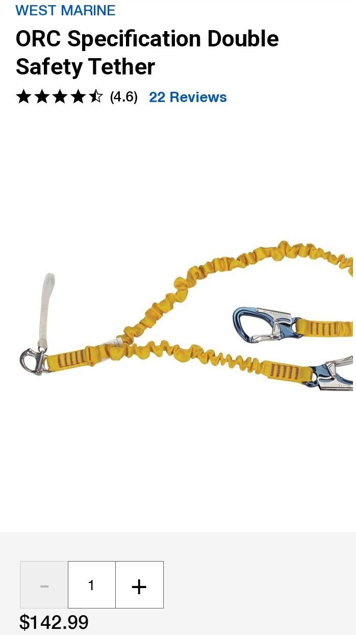 ORC Specification Double Safety Tether. 