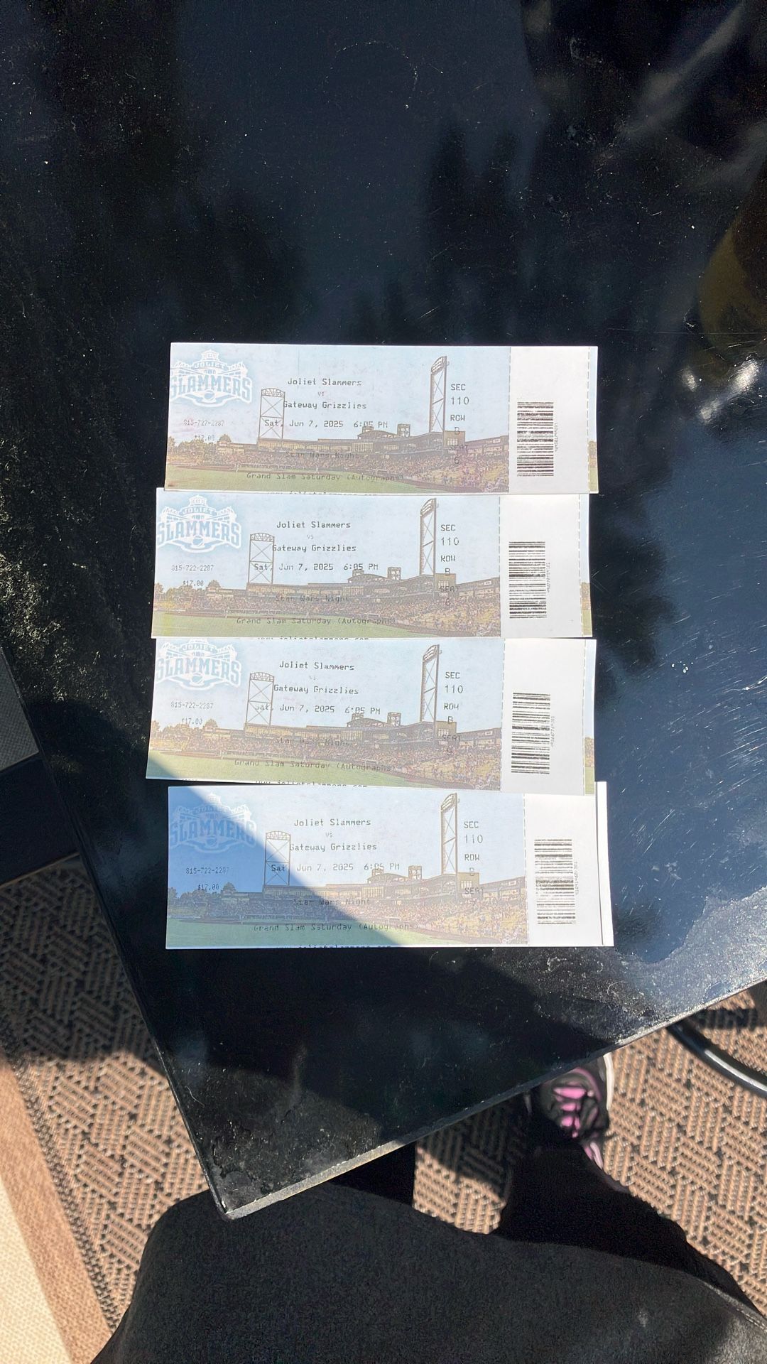 4 Tix- Joliet Slammers