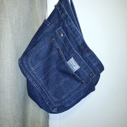 DENIM SHOULDER TOTE HANDBAG