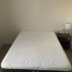 Memory foam full size mattress and frame
