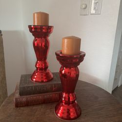 Shiny Christmas Candle Holders (2)