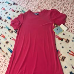 Pink Dress, Thin, Kind Of Silky Sleeves, Knee Length