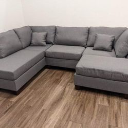 New Gray Sectional Couch Only $50 Down Payment