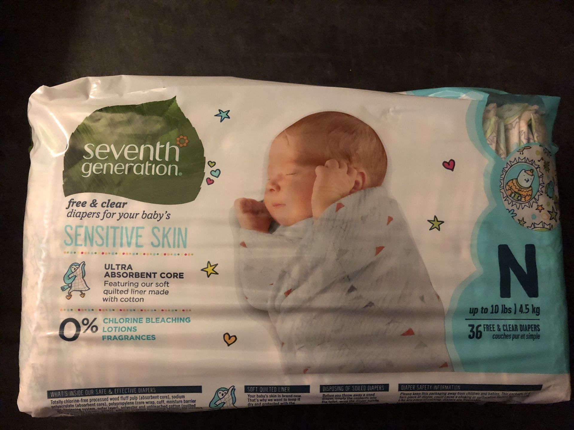 Seventh generation newborn diapers