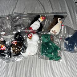 Vintage Beanie Baby Lot of 9