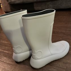 New Salvatore Ferragamo Limited Edition Grey Rain Snow Boots 12 Authentic