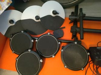 Electronic Drum Kit with Module and Rack