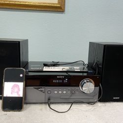 Sony HCD-MX500i HI-FI Stereo System iPod Dock CD Player and Speakers With Bluetooth Adapter 