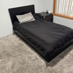 Twin bed with mattress
