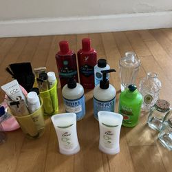 Household Items:Meyers Soaps New, Dove DEOD  New, Conditioner S New…..