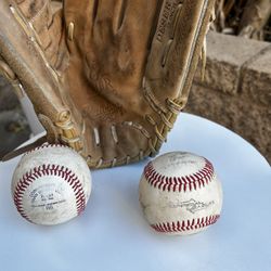 Rawlings 13" Leather Glove + 2 Baseballs