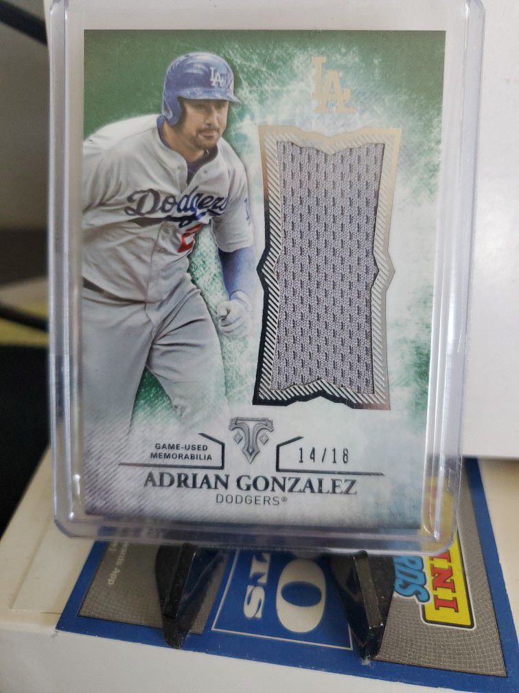 Dodgers Adrian Gonzalez Jersey Card