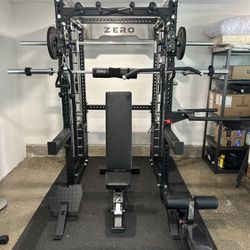 Smith Machine 400 | Adjustable Bench | 245lb Cast Iron Olympic Weights | 7ft Olympic Bar | Fitness | Gym Equipment | FREE DELIVERY/INSTALLATION 🚚 🛠️