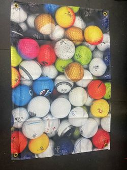 Vice Golf Balls Print Man Cave Banner