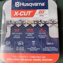 Brand New 20 Inch  HUSQVARNA Chainsaw chain and blade