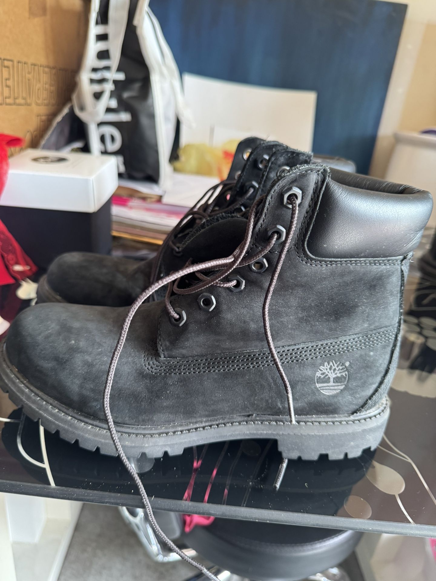 Authentic Black Timberland Boots