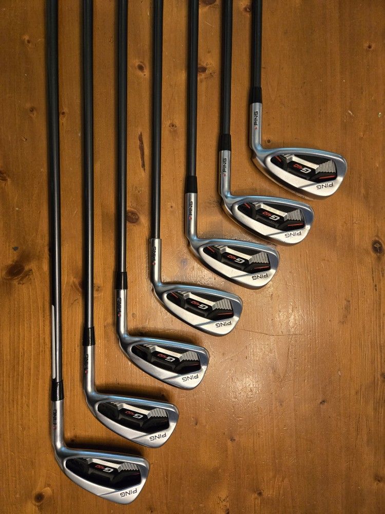 Ping G410 Iron Set 5-PW, AW (Ping TFC 80 SR Flex Graphite Shafts)