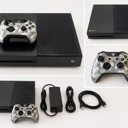 Xbox One Bundle + 2 Controllers + Games Included