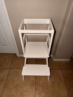 White toddler tower