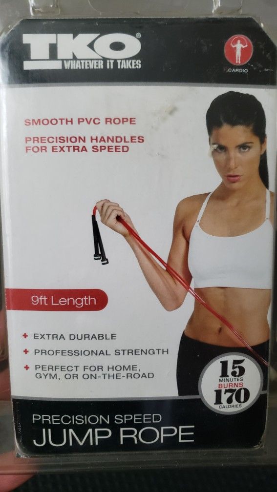 TKO Precision Speed Jump Rope, Red, 9ft