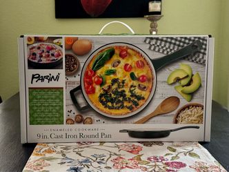 Parini - 9 Inch Cast Iron Round Pan - Enameled Cookware