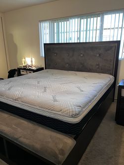 King Bed Frame Footboard Cubby